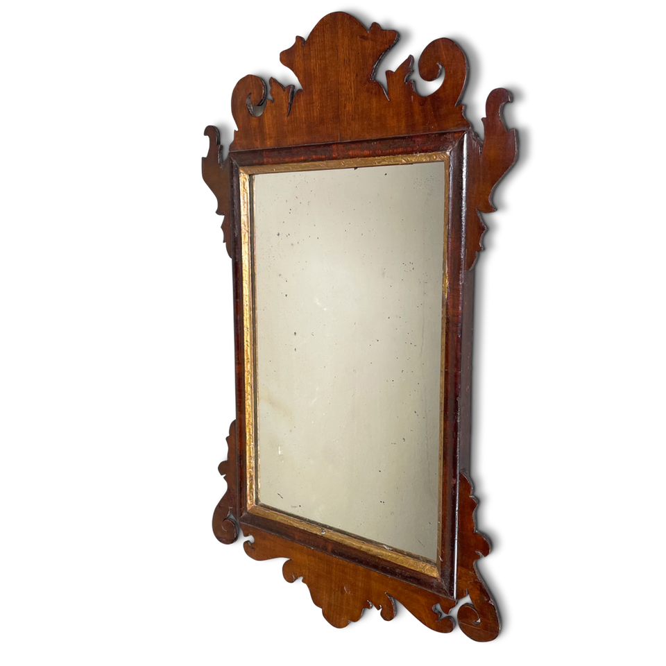 Walnut Fretwork Mirror