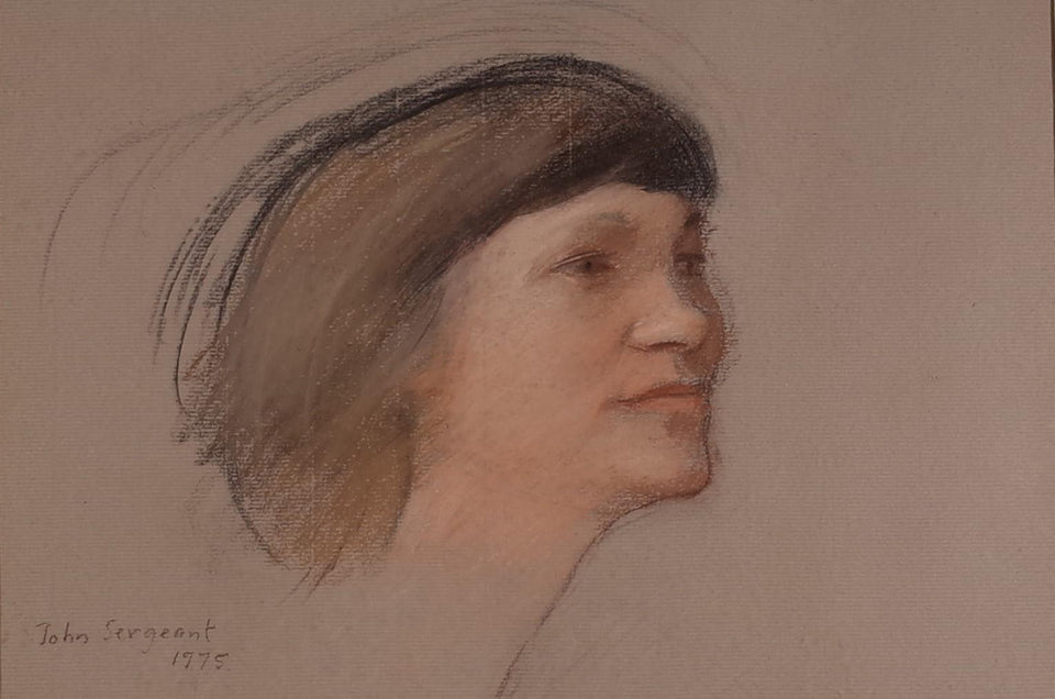 Pastel Portrait of Woman by John Sergeant