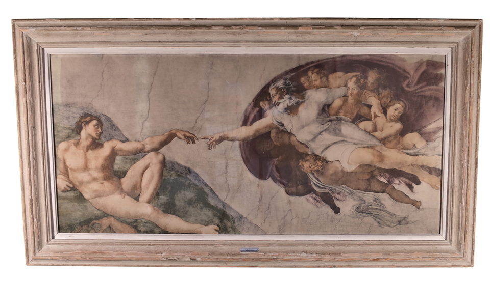 The Creation of Adam Framed Print